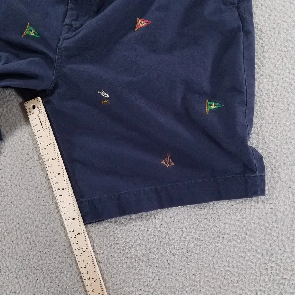 Polo Ralph Lauren Shorts Mens 38 Blue Nautical Stretch Classic Fit Chino Twill